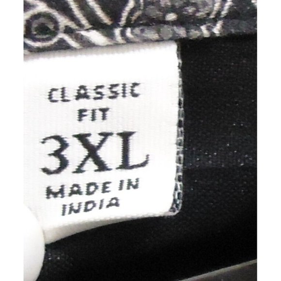 Robert Graham Black 3xl Classic Fit Button Front Shirt Black White Flip Cuffs - Picture 4 of 9